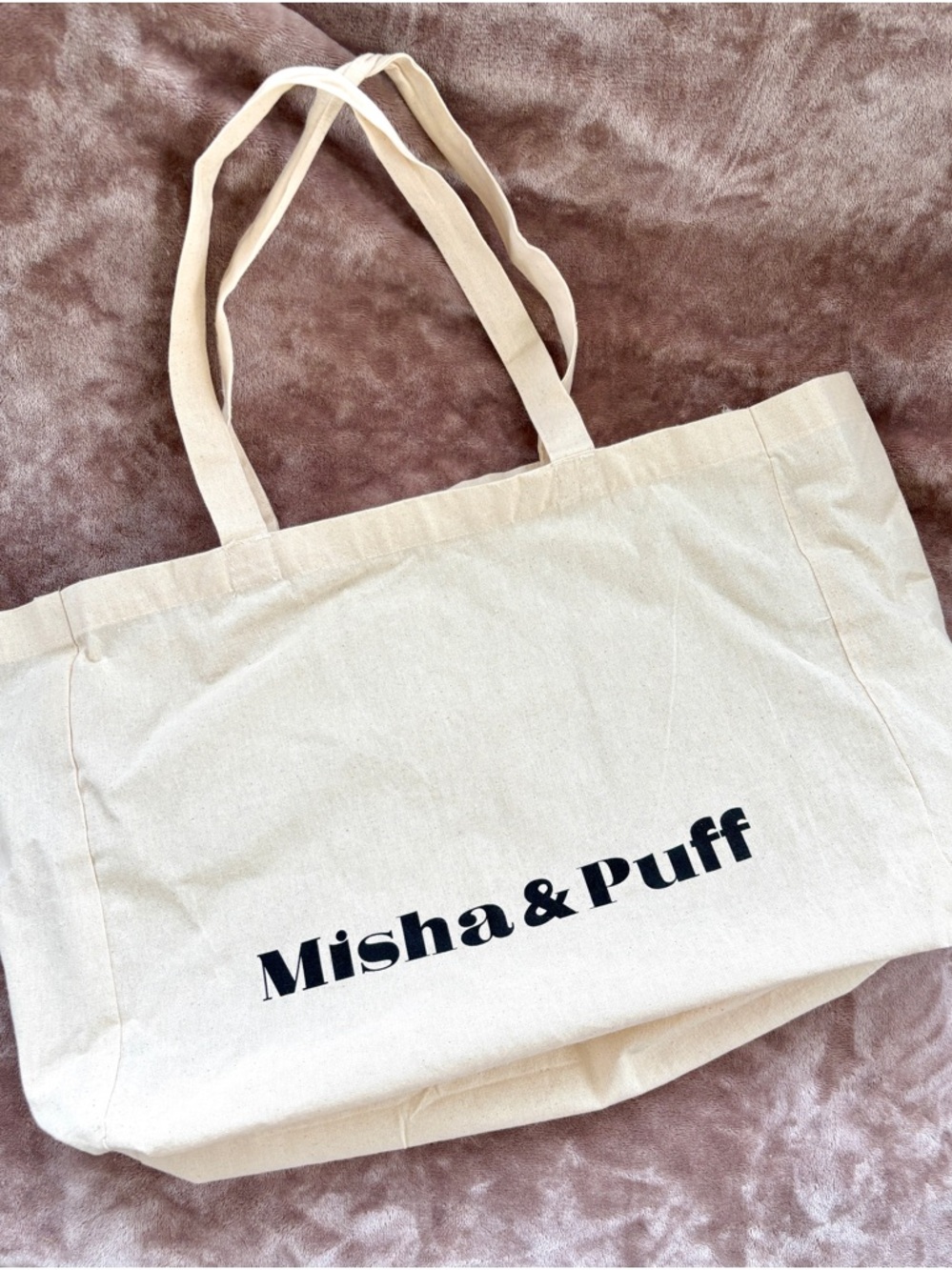 Misha and Puff Reusable Canvas Tote Bag